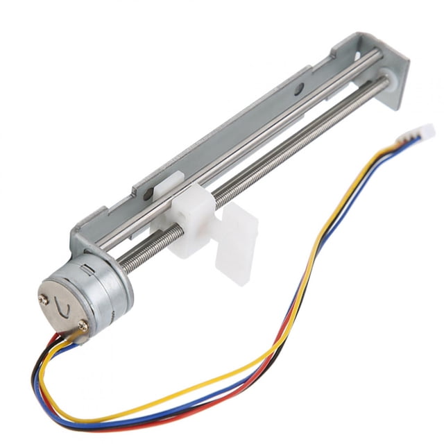Motor paso a paso lineal de 2 fases y 4 cables, mesa deslizante con tornillo, voltaje de accionamiento de 4 y 9 V, ángulo de paso de 18°