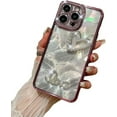 thumbnail image 7 of Feather Pattern Holographic Laser Love Heart Pearl Glitter Bling Diamond Compatible with iPhone Case (Purple,iPhone 14 Plus), 7 of 7