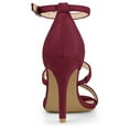 thumbnail image 3 of BLISSFUL STEP Women's Open Toe Triple Straps Stiletto High Heeled Sandals, 3 of 6