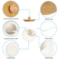 thumbnail image 4 of NEX White Ceramic Sugar Bowls, Set of 4 with Bamboo Lids and Spoon, 4 of 7