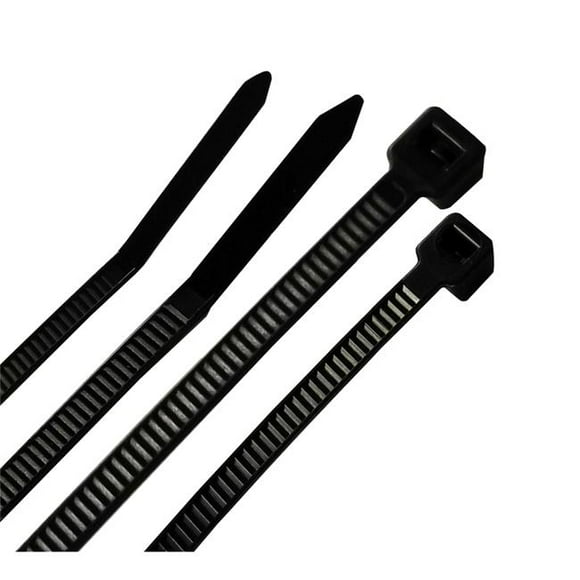 Attache-câble 4 & 8 Po, Noir - Lot de 200