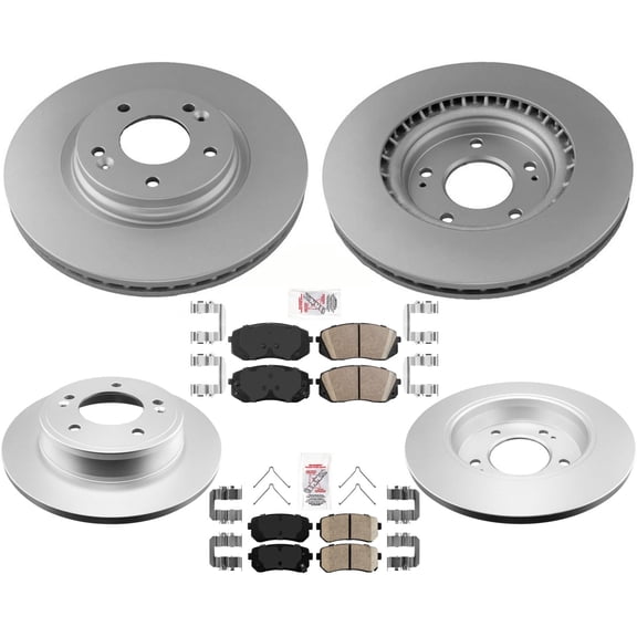 F&R Disc Brake Rotors Pads For 2016-2019 Kia Optima 2.4L W Manual parking brake