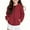 Red, variant on Spazoro Toddler Girls Loose Sweatshirts Hoodie, Full Zip Long Sleeve Solid Comfy Casual Soft Cardigan for Kids Girls Boys Pink Size 4 T