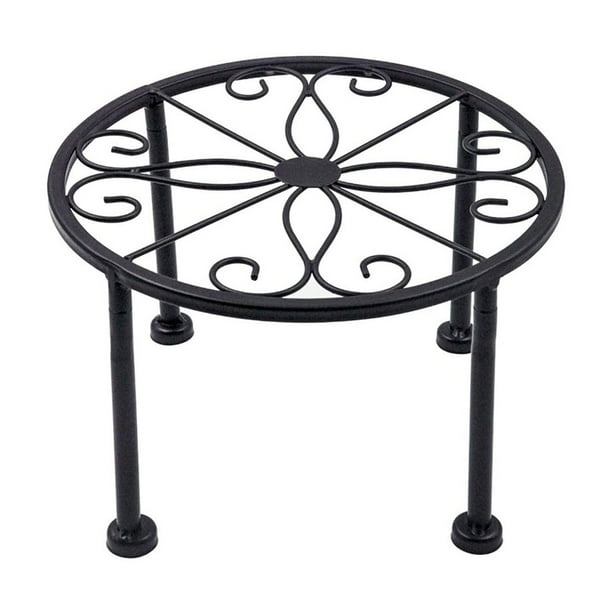 Soporte de hierro para macetas pequeñas de interior y exterior para suelo o mesa, estante de exhibición de metal resistente para macetas.