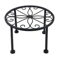 Iron Plant Stand - Heavy Duty 300lb Capacity Flower Pot Holder | 9" Diameter 4.72" Height | Rustproof Coated Metal Base with 4 Non-Scratch Feet | Indoor/Outdoor Potted Plant Stand