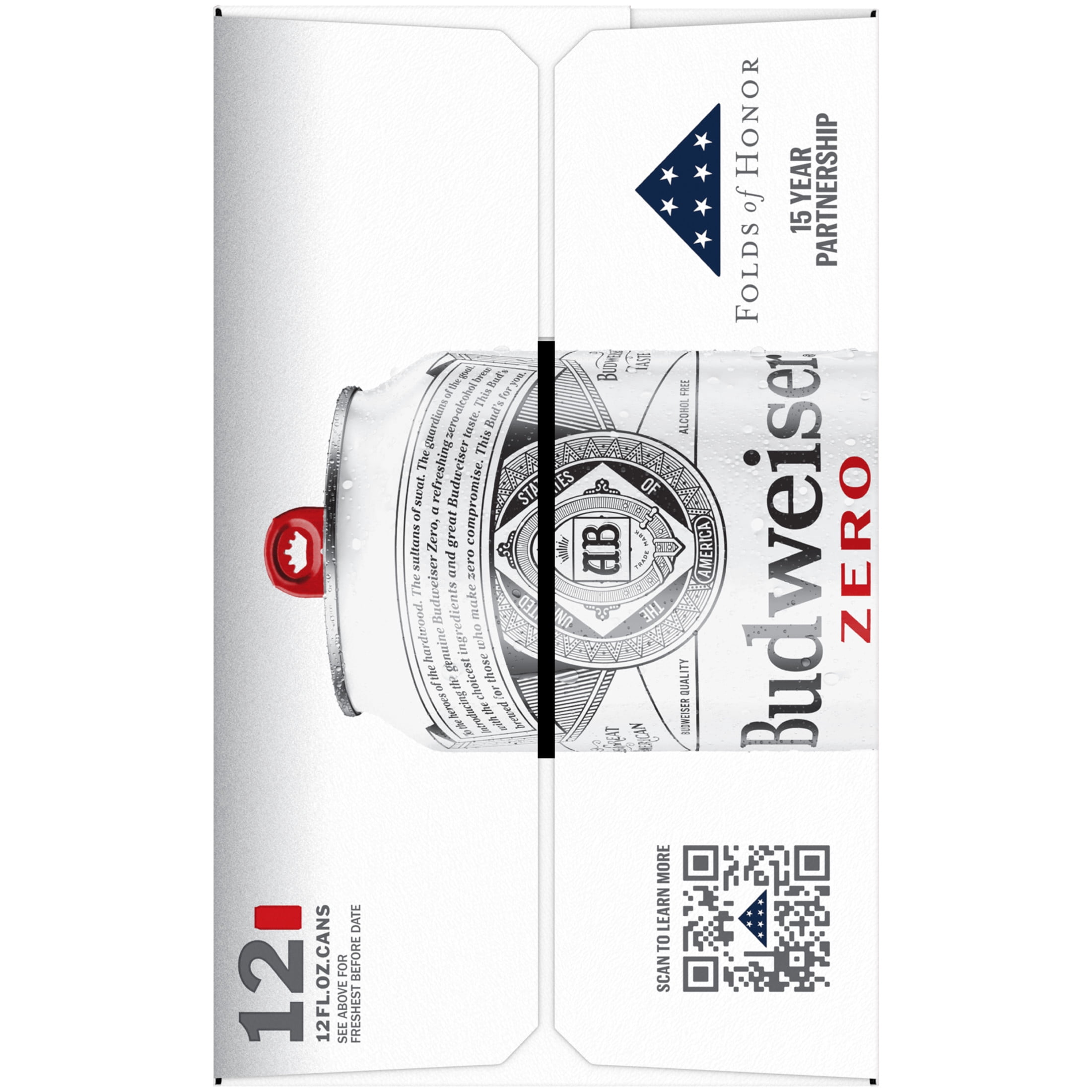 Budweiser Alcohol Free American Lager Beer 12 pack 12 fl oz Aluminum Cans 0% ABV