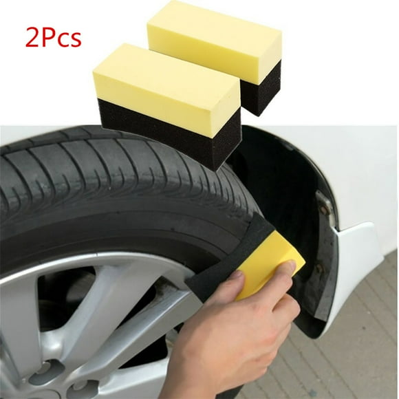 Auto Wheels Brush Sponge, Usavan High Density EVA Foam Tire Applicator, Non-Scratch Super Absorbent Car Tire Cleaning Waxing Tools for Wheel Hub Rim