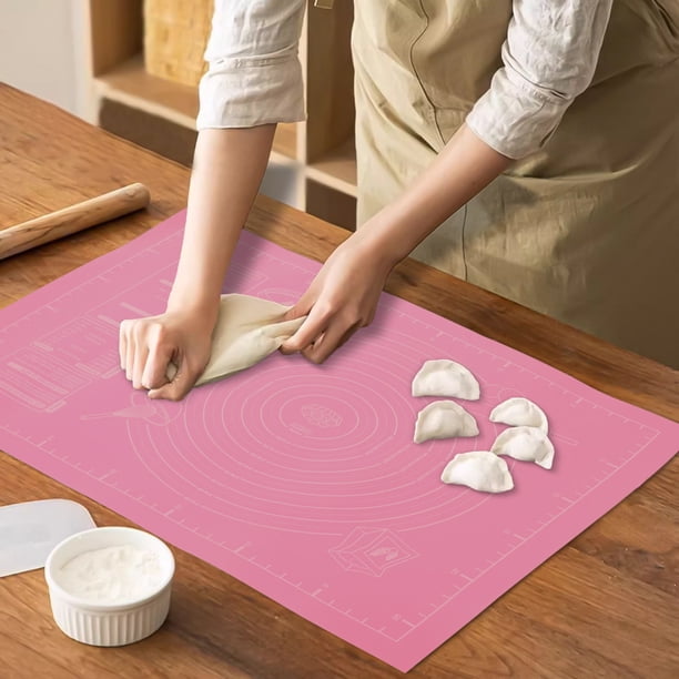 unbranded Tapete De Silicona Para Masa Antideslizante Y Reutilizable Color Rosa Para Cocina