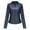 Dark Blue, variant on Faux Leather Coat Women Plus Size Zip Up Slim Fitted Bomber Jacket Women's Casual Fashion Belted Motorcycle Jacket