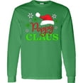 thumbnail image 3 of Inktastic Poppy Claus with Christmas Santa Hat and Snowflakes Long Sleeve T-Shirt, 3 of 5