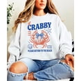 thumbnail image 3 of If Crabby Please Return to the Beach Sweatshirt Funny Coastal Crab Crewneck for Women Kids Family White Sweatshirt Adult L, 3 of 8