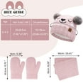 thumbnail image 5 of FZ FANTASTIC ZONE Kids Toddler Infants Winter Beanie Hats Scarfs Gloves Set Pompom Caps Mittens Neck Warmer with Fleece Gifts for 0 6 12 18 Months 1 2 3 4 Years Old Baby Girls Boys, Pink, 5 of 6