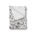 thumbnail image 2 of Pine Cone Soft Flannel Fleece Throw Blanket, Botanical Branches Nature Mother Earth Growth Monochrome Style Pattern, Cozy Plush for Indoor and Outdoor Use, 70" x 90", Dark Taupe White, by Ambesonne, 2 of 6