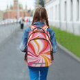 thumbnail image 6 of FORMRS Unisex Backpack Elementary School Travel Bookbag with Reflective Stripes, Swirling Lines, 6 of 7