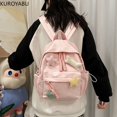 thumbnail image 5 of Mochila de lona de gran capacidad para mujer, morral informal Y2k, bolso de hombro, mochila escolar para adolescentes y niñas, 5 of 5