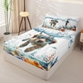 thumbnail image 2 of Homewish Labrador Retriever Zipper Queen Comforter Set with Fitted Sheet and 2 Pillowcases,Jellyfish Seaweed Seashell Zipper Bedding Set,Ocean Splash Wave Decor,Reversible,4pcs, 2 of 8