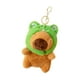 thumbnail image 2 of Llavero de peluche de capibara, lindo muñeco de peluche de capibara, llavero de coche, bolso Verde, 2 of 9