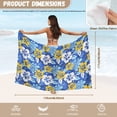 thumbnail image 7 of Uourmeti Trippy Hibiscus Beach Cover Ups for Women Chiffon Beach Pareos Soft Scarf Blouse for Swimwear, 7 of 7