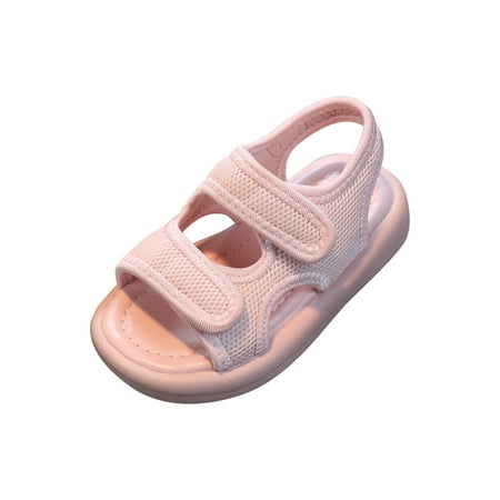 

Penkiiy Baby Girls Boys Children s Beach Shoes Soft Sole Toe Crash Sandals Roman Sandals Cool Sandals for Kids 5 Years Pink 2023 Summer Deal