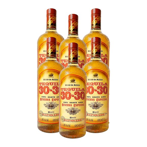 Pack de 6 Tequila 30-30 Reserva Especial Reposado 1Lt