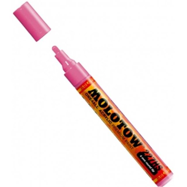 Molotow M227208 Marqueur de Pompe en Acrylique à Pointe Ronde de 4 mm, Rose Néon