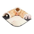 thumbnail image 2 of Cama túnel para gatos cálida de invierno, juguete interactivo ligero portátil, juego de cabaña Amarillo, 2 of 8