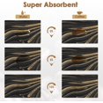 thumbnail image 2 of Coffee Mat for Countertops, Black Gold Marble Texture Dish Drying Mat 2 Pcs for Kitchen Coffee Bar Accessories, Coffee Maker Espresso Machine Dish Rack Hide Stain Rubber Backed 12x19In, 2 of 6