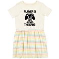 thumbnail image 3 of Inktastic Player 3 Has Joined the Game Girls Toddler Dress, 3 of 5