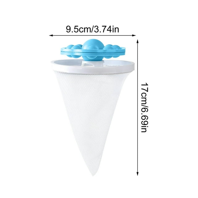 Pet Hair Remover For Laundry Reusable Floating Mesh Lint Catcher For Washing Machine With Conical Filter Design