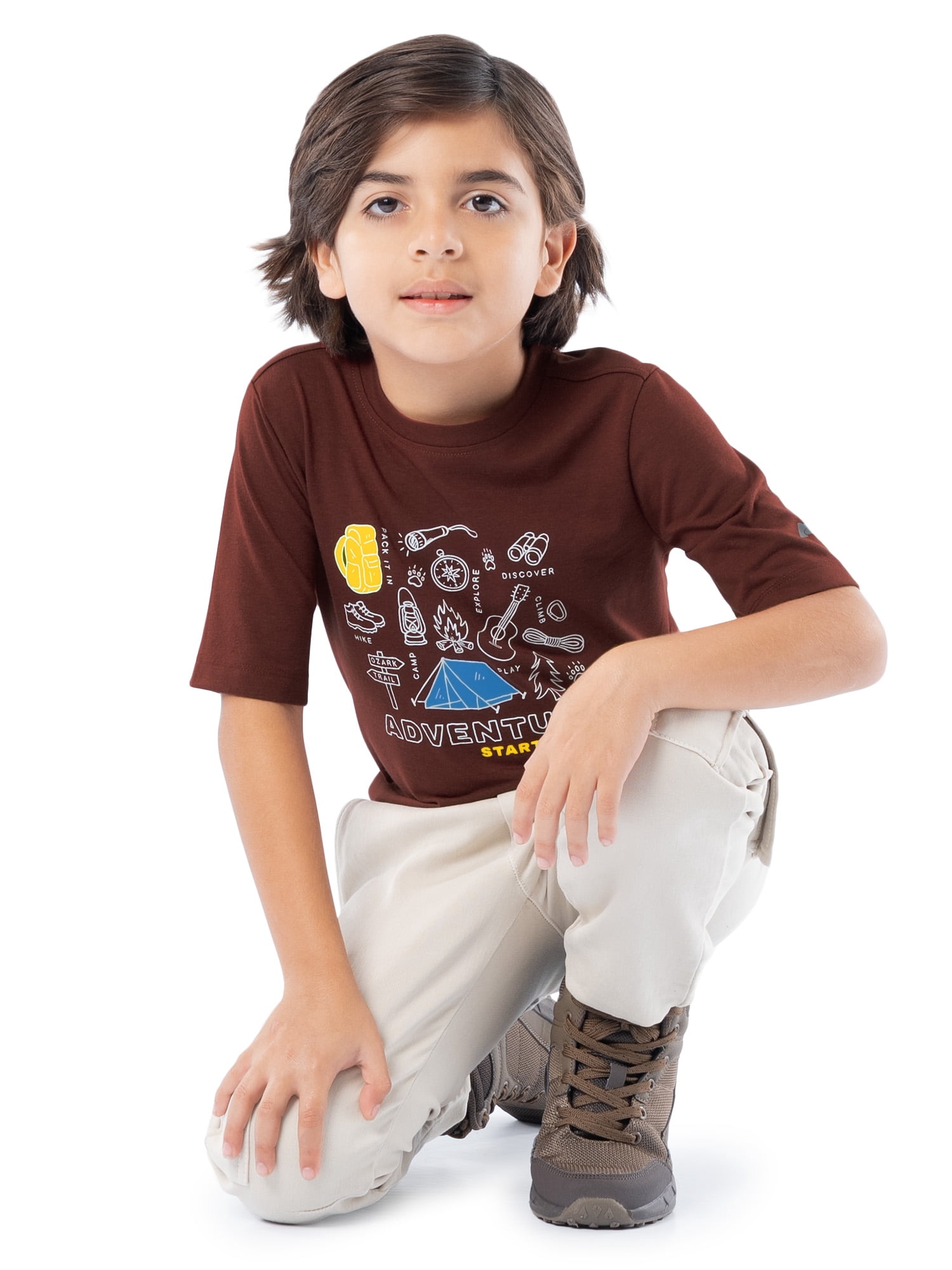 Ozark Trail Boy's Graphic Short Sleeve T-Shirt, Sizes 4-18