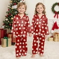 thumbnail image 5 of Gubotare Girls Christmas Pajamas Girls’ 2-Piece Pajama Set - Long Sleeves T-Shirt and Pajama Pants Size 11-12 (Brick Red,11-12 Years), 5 of 6