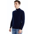 thumbnail image 3 of LANPULUX 100 Merino Wool, Wool Quarter Zipper Sweater, Long-Sleeved Men Sweater, the Most Suitable Gift for the Family, Male Pullover, 3 of 5