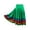 Green 55cm, variant on DPOIS Women's High Waist Flamenco Dance Skirt Folk Dancing Costume Hot Pink 55cm 5XL