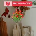 thumbnail image 4 of 3 piezas de plantas de fresa artificiales para decoración del hogar, ramo de ramas de fruta falsa realista para centros de mesa, ramo simulado para sala de estar, dormitorio y oficina., 4 of 7