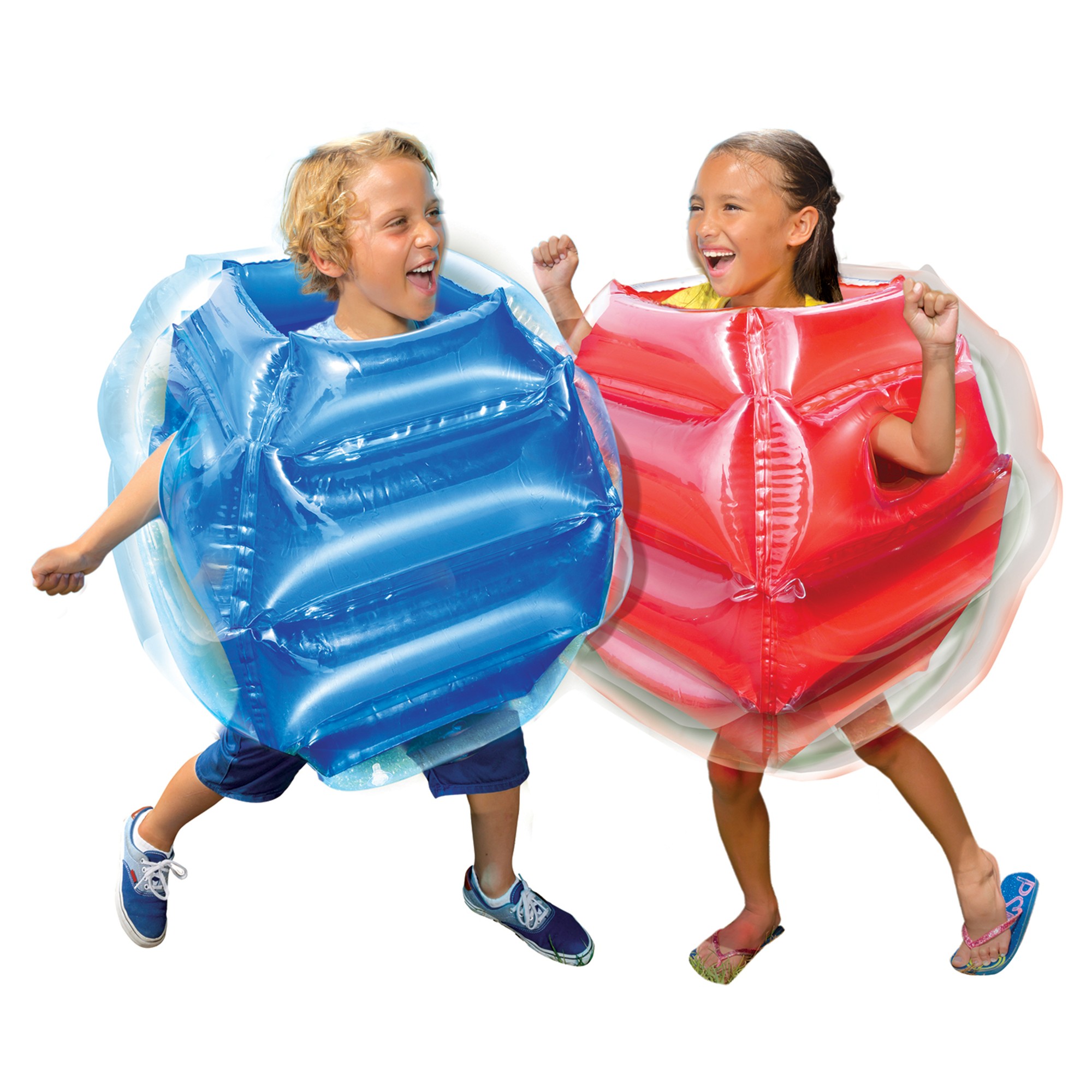 Banzai Bump N Bounce Plastic Body Bumpers in Red & Blue, 2 Bumpers, Kids Toy, 4+ - image 3 of 3