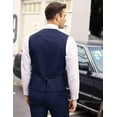 thumbnail image 3 of COOFANDY Men's Layered Suit Vest Business Dress Vests Formal Wedding Waistcoat Slim Fit Christmas Vest, 3 of 6