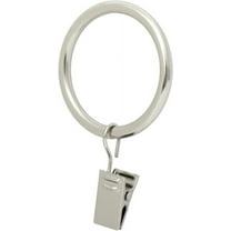 Drapery Curtain Clip Rings - Clips Ring for Curtain Panels 1.7", Set of 14 - Brushed Nickel