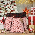 thumbnail image 6 of Rocae Flowers And Ladybugs Print Christmas Drawstring Linen Gift Bag with Drawstrings Treat Bag Goody Present Bags for Christmas Party Favor, 6 of 8