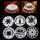 thumbnail image 2 of 6 Piezas de Plantillas para Tartas para Decorar Tartas, Plantillas para Hornear, Moldes para Hornear, Plantilla para Tartas para Cumpleaños, Bodas, Ta Soledad plantillas de postre de pastel, 2 of 7