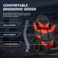 thumbnail image 3 of Gaming Chair  Black-Red - Ergonomic PU Seat w/RGB Lighting & Synced Armrests​, 3 of 6