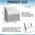 thumbnail image 3 of Waterproof Boat Swing Back Seat Cover Large, 250D Oxford Fabric Pontoon Boat Seat Covers Furniture Chair 20" D x 36" W x 36" H Gray, 3 of 7