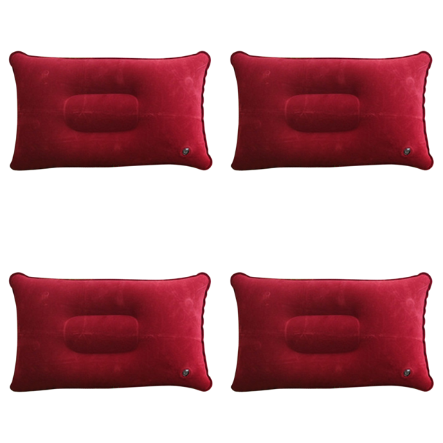 Almohadas de aire inflables portátiles PVC Camping Travel Sleep Cojín rojo