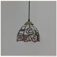 thumbnail image 7 of Kiven H-Type Track Lighting, 1-Light Tiffany Halo Track Pendant Light with Glassl Lampshade, Track Light Pedant for Bedroom Kitchen Island Home Cafe,Cord length 39.4", 7 of 7