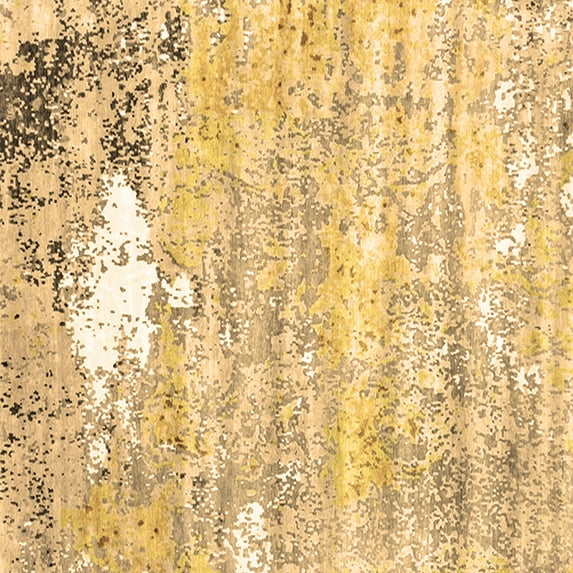 Ahgly Company Indoor Square Oriental Brown Industrial Area Rugs, 7' Square