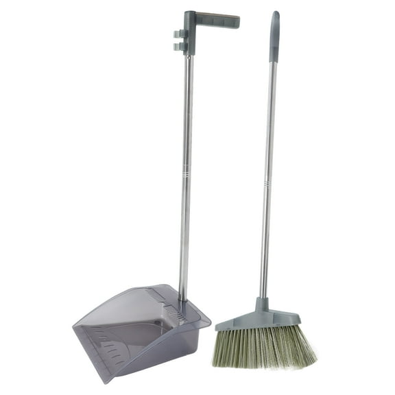 Upright Standing Dustpan Broom Dustpan Set 86.00X28.00X3.00CM Grey