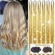 thumbnail image 1 of Kit de oropel para el cabello dorado con herramienta, 6 piezas, 1200 hebras, extensiones de cabello con oropel con purpurina, resistentes al calor, brillantes accesorios para el cabello de hadas para, 1 of 5
