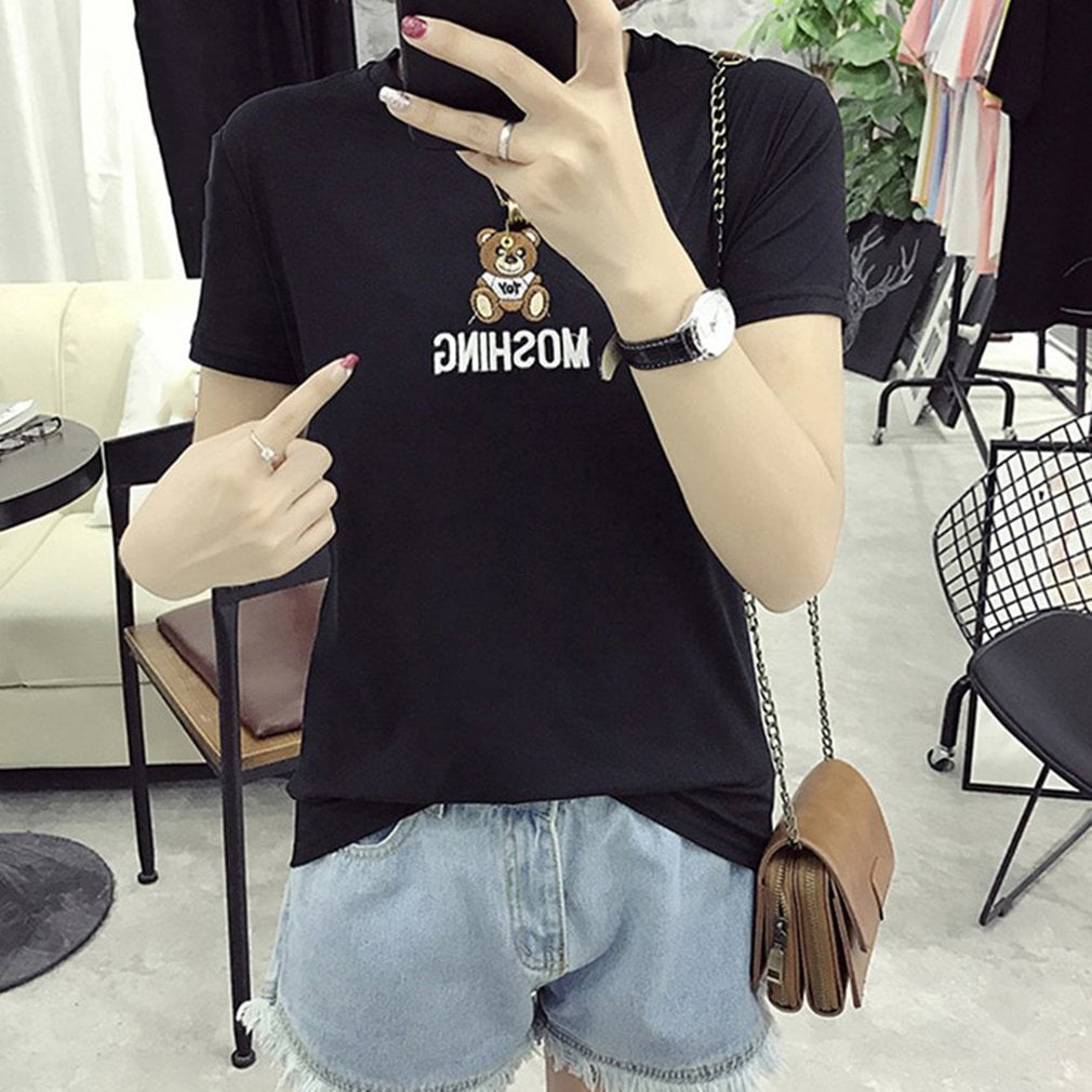 Clearance Sale Women Short Sleeves O-neck T-shirt with Fashion 