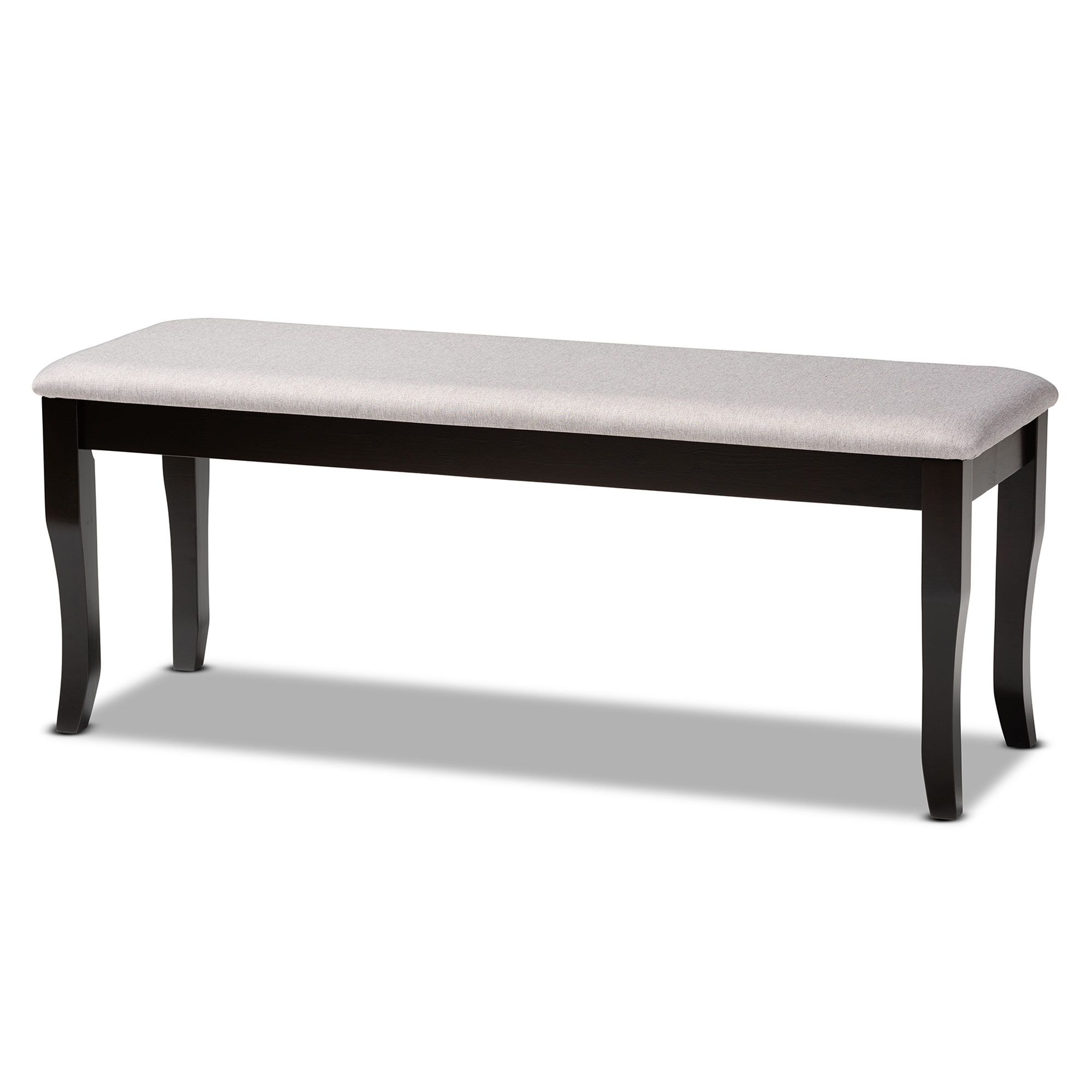 Baxton Studio Dori Modern and Contemporary Grey Fabric Upholstered and Dark Brown Finished Wood 6-Piece Dining Set