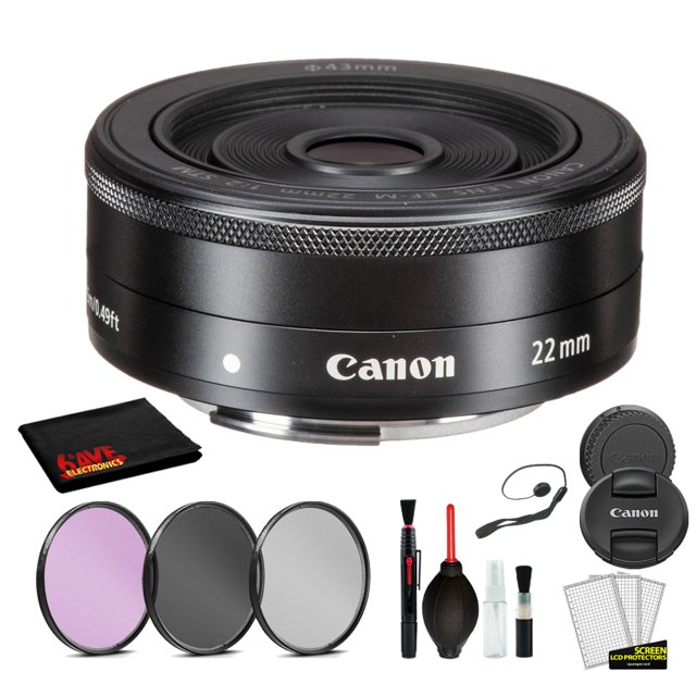 Canon EF-M 22mm f/2 STM Objectif (Graphite) avec Ensemble