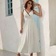 thumbnail image 5 of Off White Sleeveless Dress Summer Women Clothes Dress for Pregnant Women Dresses, 5 of 9